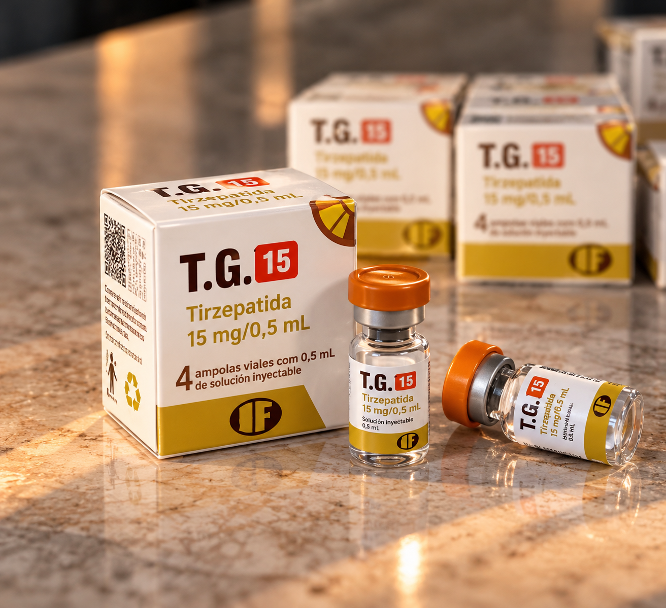 Caixa T.G. 15 com ampolas